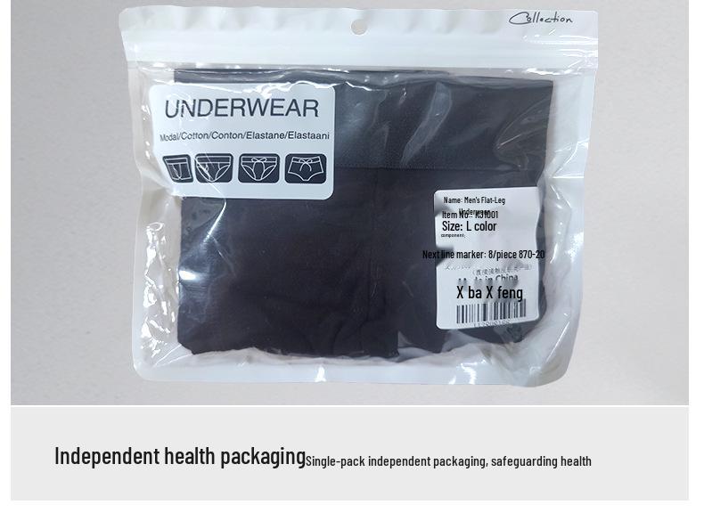 Men’s Sweat-Wicking Breathable Pure Cotton Boxer Briefs - Slim Fit Square Leg, Extended Length Underwear