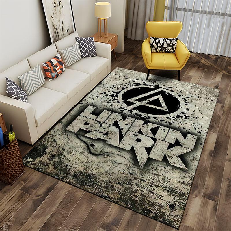 Linkin Park Logo Grunge Carpet Suitable As a Non-slip Mat for the Living Room or Bedroom Sofa