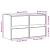 TV Wall Cabinet with LED Lighting Concrete Grey 80 x 31 x 45 cm