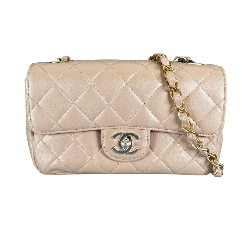 Chanel Lambskin CHANEL19 Shoulder Bag Chain Wallet Lambskin Pink Women A69900 Used