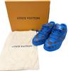 Excellent LOUIS VUITTON Low Cut Sneakers LV Trainer Line Damier Leather Mens 6 Used