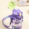 1PC Cute Kids Water Bottle with Straw and Handle Portable Drinking Bottle Cup Free BPA Leakproof Outdoor  School Water Bottle
