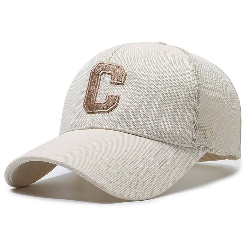Letter Embroidery C Baseball Cap Adjustable Breathable Outdoor Protection Sun