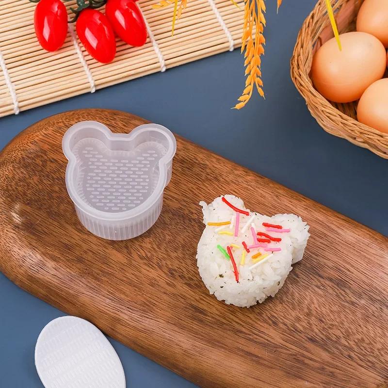 4PCS Sushi Mold Box Transparent Triangular Sushi Maker Mold Onigiri Rice Ball Food Press Sushi Kit Kitchen Bento Accessorie