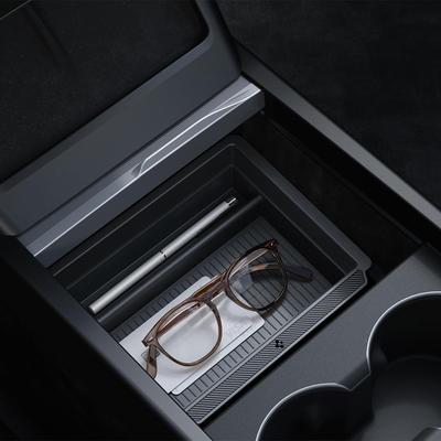 Spigen Center Console Organizer Tray for Tesla Model Y Juniper (2025) and Tesla Model 3 Highland (2025/2024) with Slide Technology, Multi-Function, Mo