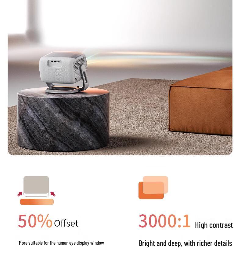 Nut Micro Fruit V7 HD Portable 1080P Home Projector with Gimbal
