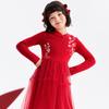 Annil Girls' New Chinese Style Knit Dress