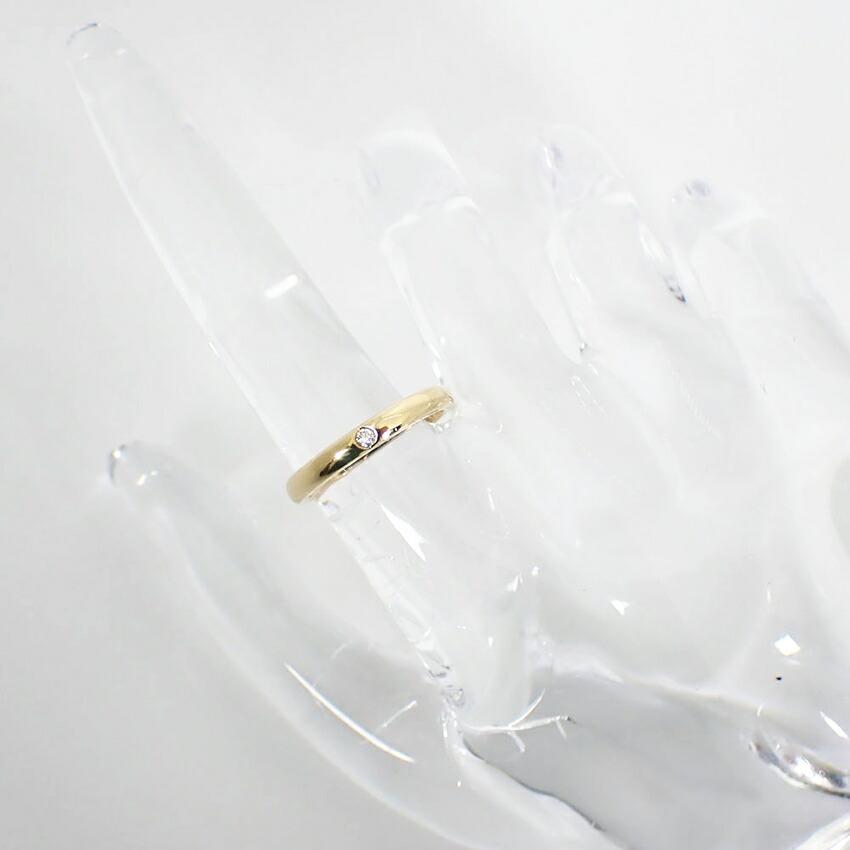 [Pre-owned] TIFFANY 750YG Diamond Band Ring, Size 8.5, J41-7