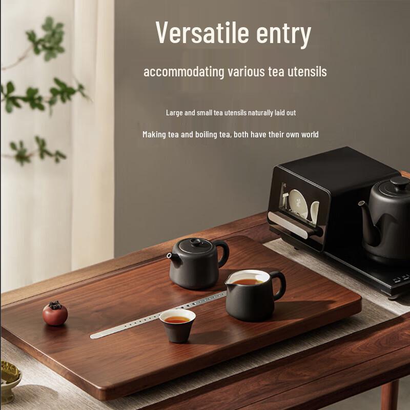 Mingzhan Black Walnut Solid Wood Tea Tray