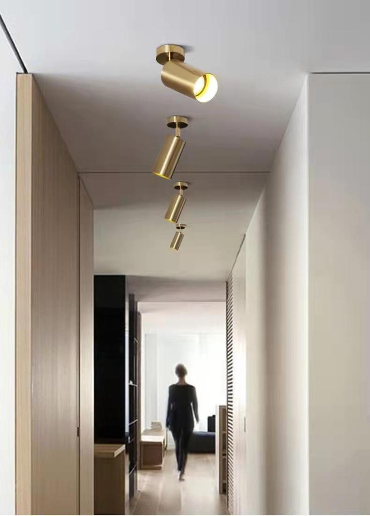 Modern Gold Multi-Head Spotlight Wall Lamp for Bars, Restaurants, and Cloakrooms