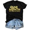Black History Shirts für Frauen Black History Month T-Shirt Schwarze Kultur Afroamerikanische Kurzarm-Tops