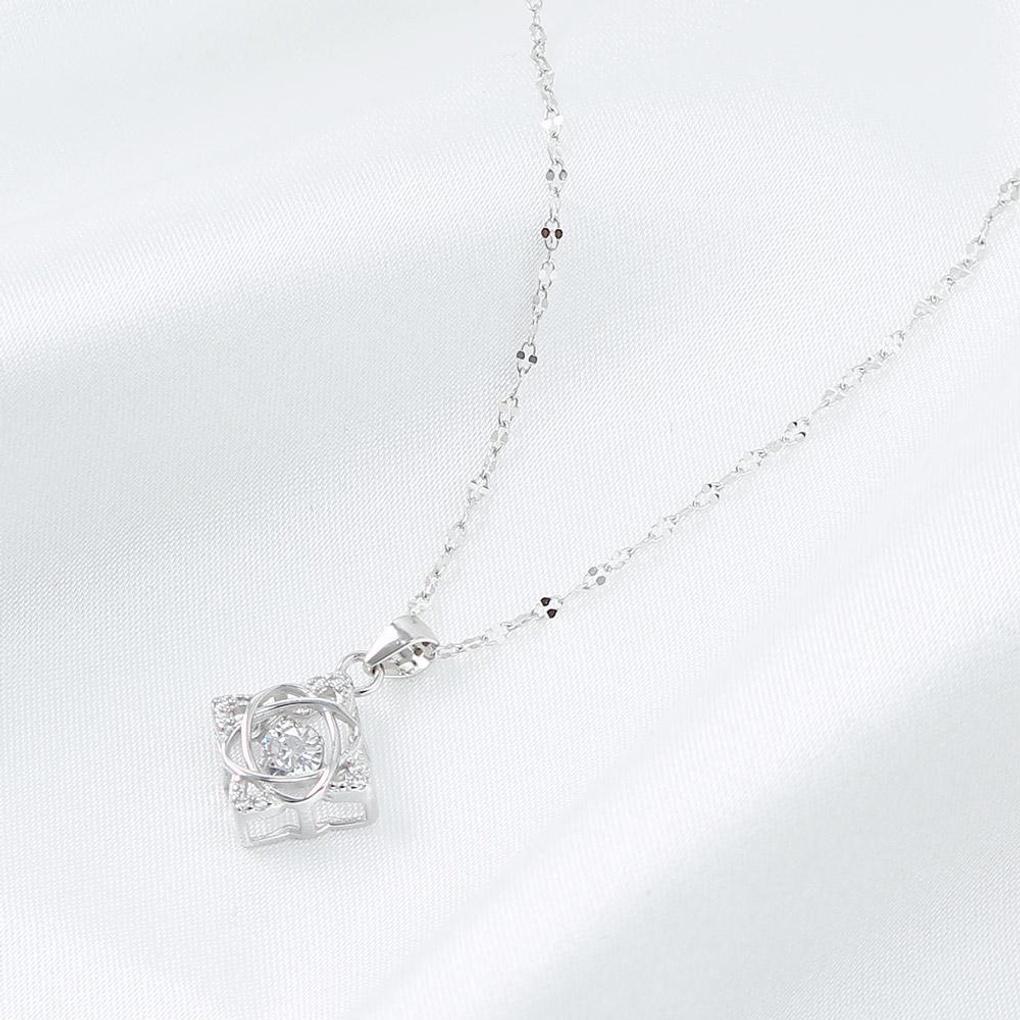 925 silver platinum-plated cubic Angela necklace