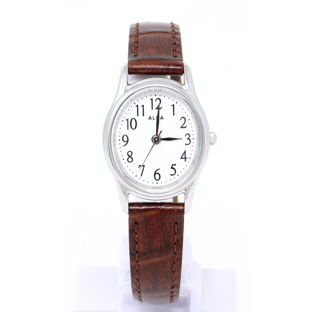 Seiko Alba Women's Quartz Wristwatch AE-GK437 Stainless Steel Waterproof 5 ATM Analog White Dial Ladies