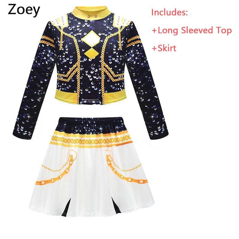 Kids Mira Rumi Zoey Stage Outfits Cosplay Black Costume Girls Uniform Halloween Party Role Playing Printed Fancy Dress Up Suits