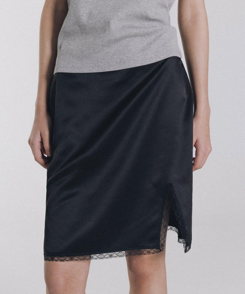 Annies Fleur Lace Midi Skirt (Black)
