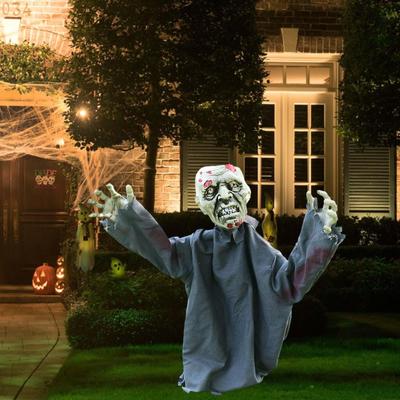 Creepy Zombie Lawn Stake Scary Doll Halloween Decoration Outdoor Yard for Garden