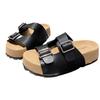 Soft leather version~ Mrs. Chen, the same thick-soled muffin, one-word small sandals, slippers outside the beach, women's shoes