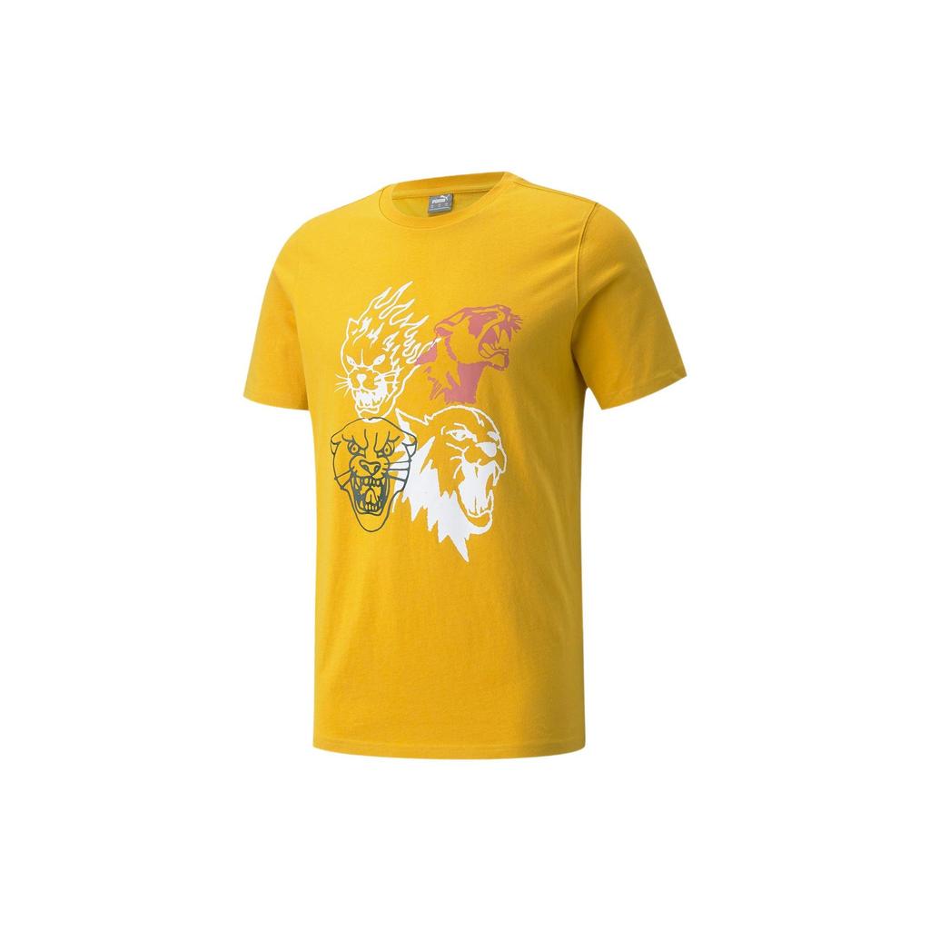 PUMA HIROTTON T Shirts Men's Yellow Crew Neck Moderate Other 532361-06