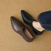 Fashion Women's new pointed leather cowhide comfortable oversized Oxford deep mouth single shoe with a medium heel