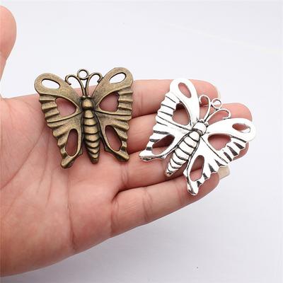 Large Butterflies Colorful Insect Charm Antique Bronze Zinc Alloy Jewelry Making Supplies Bracelet Making Style