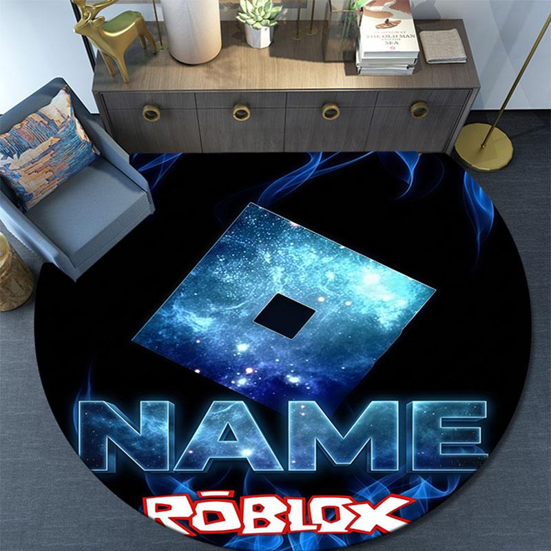 Custom Name,Roblox pattern round rug,Carpet Rug for Living Room Bedroom Playroom ,Non-slip Floor Mat,Holiday Gifts and Birthday Gifts.