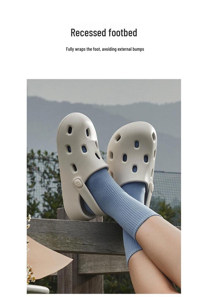 Puxi Park West Women's Non-Slip Breathable Bath Slippers - Comfortable, Hole Design Outerwear