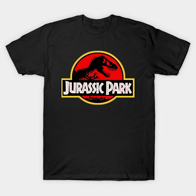 

Men Black Print T-shirt Jurrasic Park Logo No-Cut Transfer Paper Print Cotton Tshirt S чорний