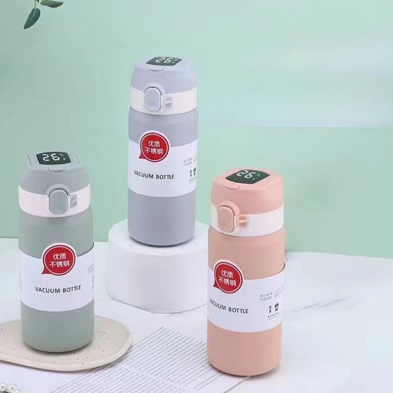 Portable Insulation Cup Intelligence 400ml Vacuum Flasks Portable Stainless Steel Thermos Cup Water Bottle Travel Tea Mug Office Thermos Cup