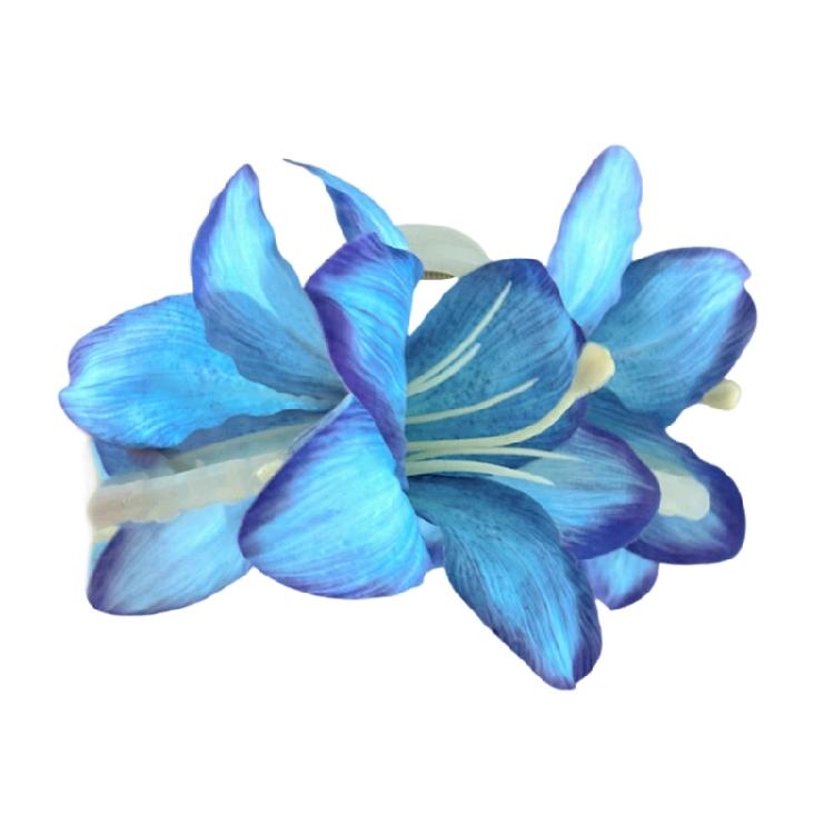 Blommig Hårklämma Elegant Hårklo Icke-glidande Stark Klämma För Kvinna Olika Hårstilar Allt Matchande Hårdekorationer