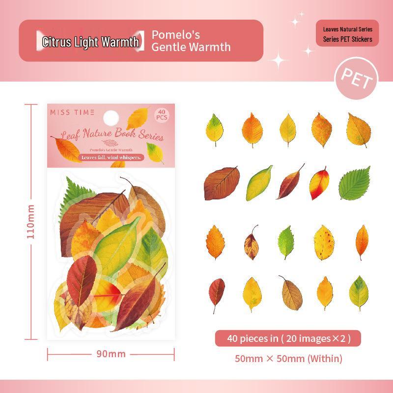 Shí Guāng Leaf Natural Series: Tree-Themed Journal Scenery Stickers (6 Styles)