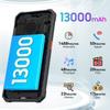 Blackview BV6200 Pro Smartphone Robuste 12Go + 128Go 13000mAh 6.56'' Android 13 13MP Enceinte Smart-K Box Double SIM 4G GPS - Noir
