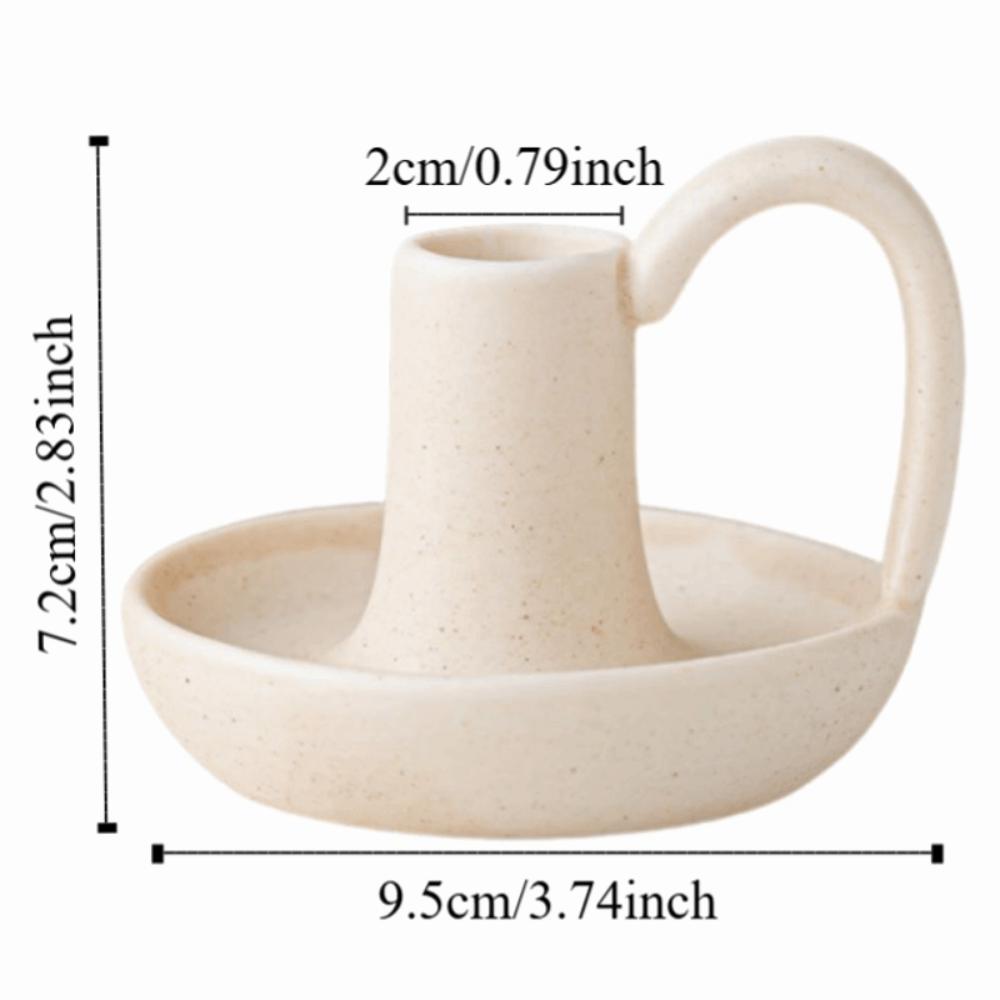 Elegant Tea Cup Candle Holder European Style Minimalist Candle Stands Ceramic Candlestick  Party