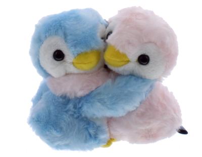 Takeoff Mecha Love 2 Pelúcia Pinguim, Azul e Rosa, Pequeno