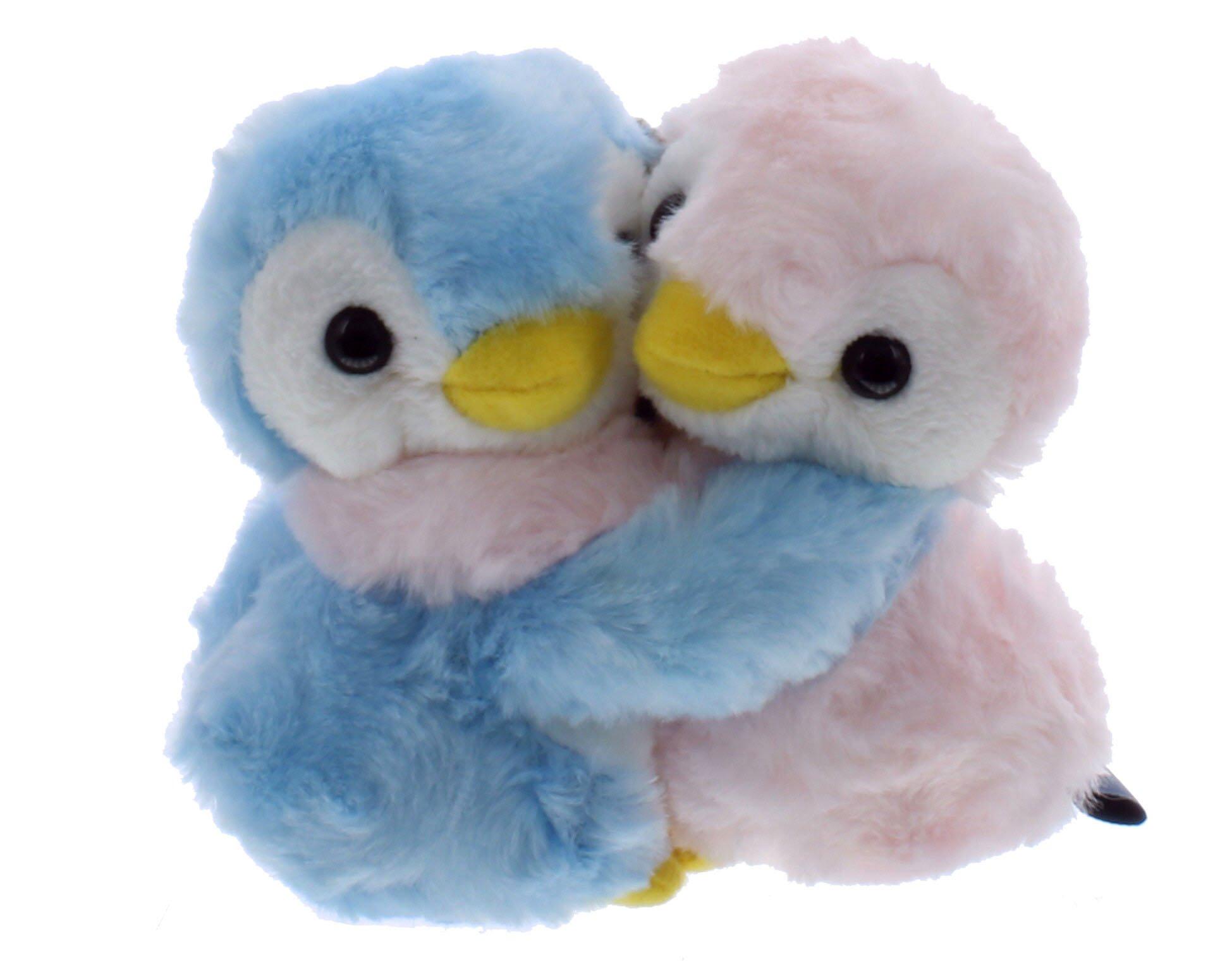 Мягкая игрушка-пингвин Takeoff Mecha Love 2, сине-розовая, маленькая