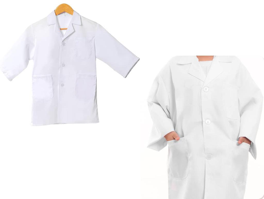 Youngfull Kids' Lab Coat, Doctor's Coat, Examination Coat, Lab Coat, Medical, Event, Scientist, Cosplay Costume, Halloween, Size S
