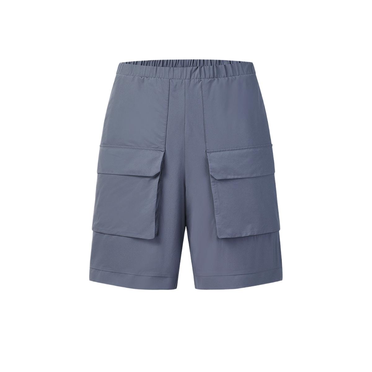 

FILA Urban Explore Solid Color Mid Waist Elastic Straight Casual Shorts Men shorts A11M628806F-GY M