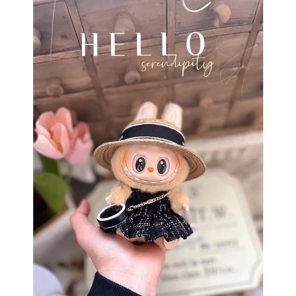 Labubu Puppenkleidungsset Mini Niedlich Fortgeschrittenes Luxusdesign Macaron 15/17cm labubu V1 V2 V3 Puppenkleidung Modedesignermarke