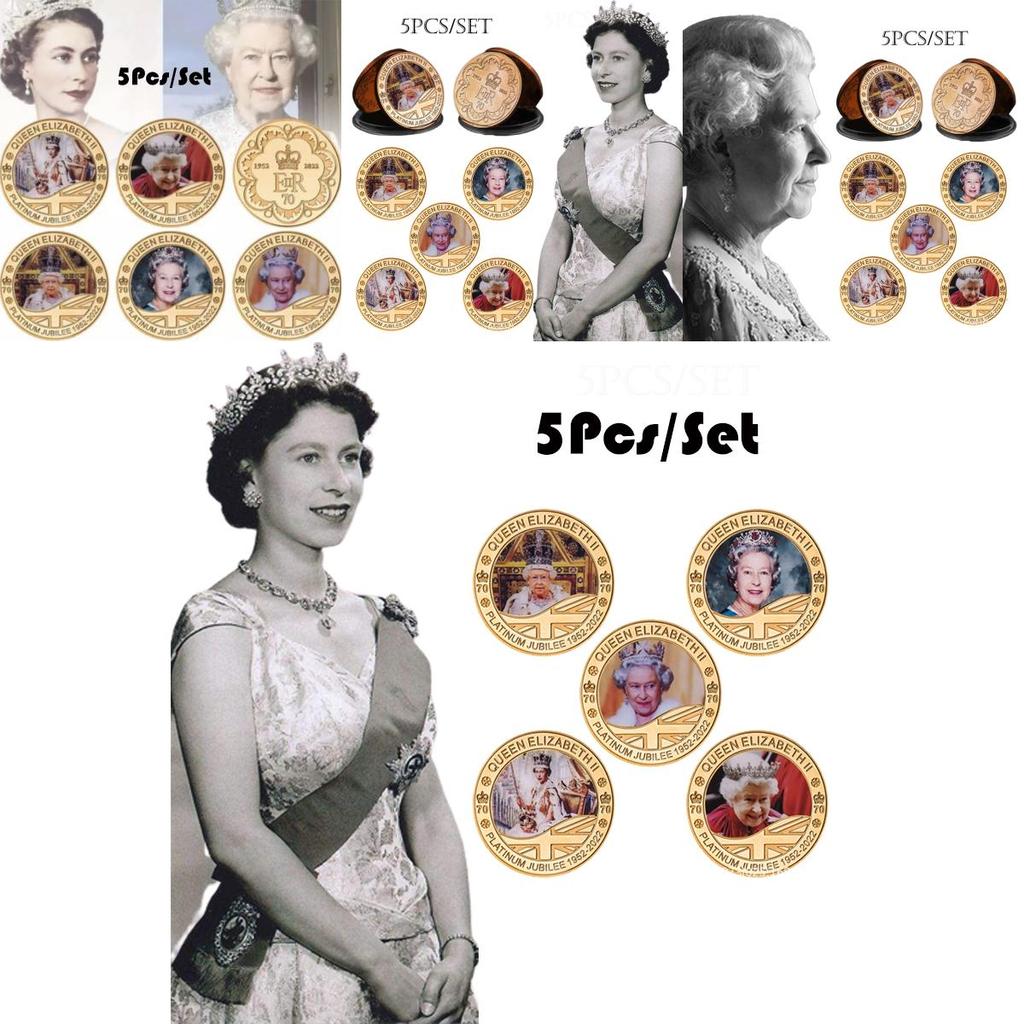 Kunglig Souvenir Drottning Elizabeth II Minnesmedalj Myntset