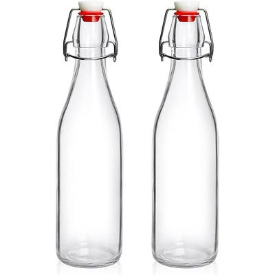 16oz Swing Top Glass Bottles with Airtight Lid for Fermentation,Mead,Vanilla Extract,Coquito,Vinegar,Beer,Kefir,Wine,Soda,Juice
