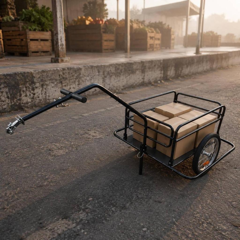 Pedal-Powered Freight Wagon Universal Hitch Rear Bike Hauling Safe