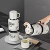 Double Layer Gardenia Thermo Bottle Large-capacity Sports Kettle Vacuum Thermos Cup  Daily Use