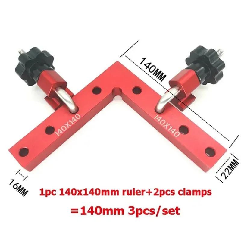 3pcs 90 Degrees L-Shaped Auxiliary Fixture Splicing Board Positioning Panel Fixed Clip Carpenter's Square Ruler Woodworking Tool 5