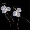 Hook Earrings Fashion Elegant Petal Shape Long Dangle Design Earrings for Women