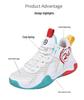 High-Top Breathable Basketball Shoes for Middle and Primary School Students - Non-Slip Mesh Children's Sneakers