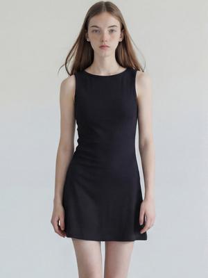 Stay With Me Cotton Jersey Mini Dress_Black