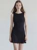 STAY WITH ME Cotton Jersey Mini Dress_Black