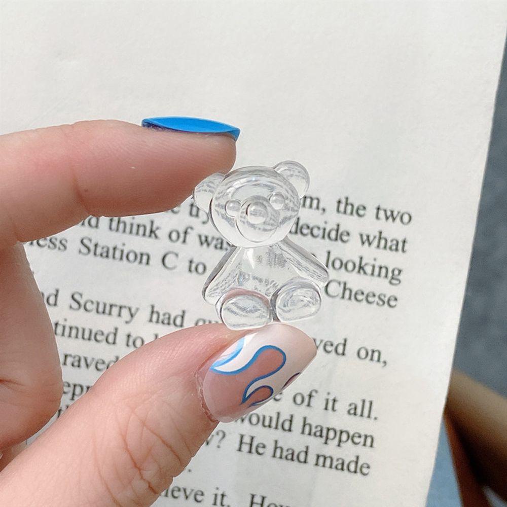 Clear Nail Art Display Stand Bear Nail Art Board Card DIY Nail Practice Nail Showing Color Card