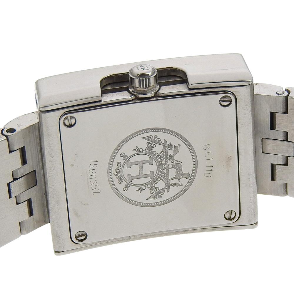 HERMES Belt watch Watches BE1.110 whiteDial Stainless Steel Quartz Analog display Women Used