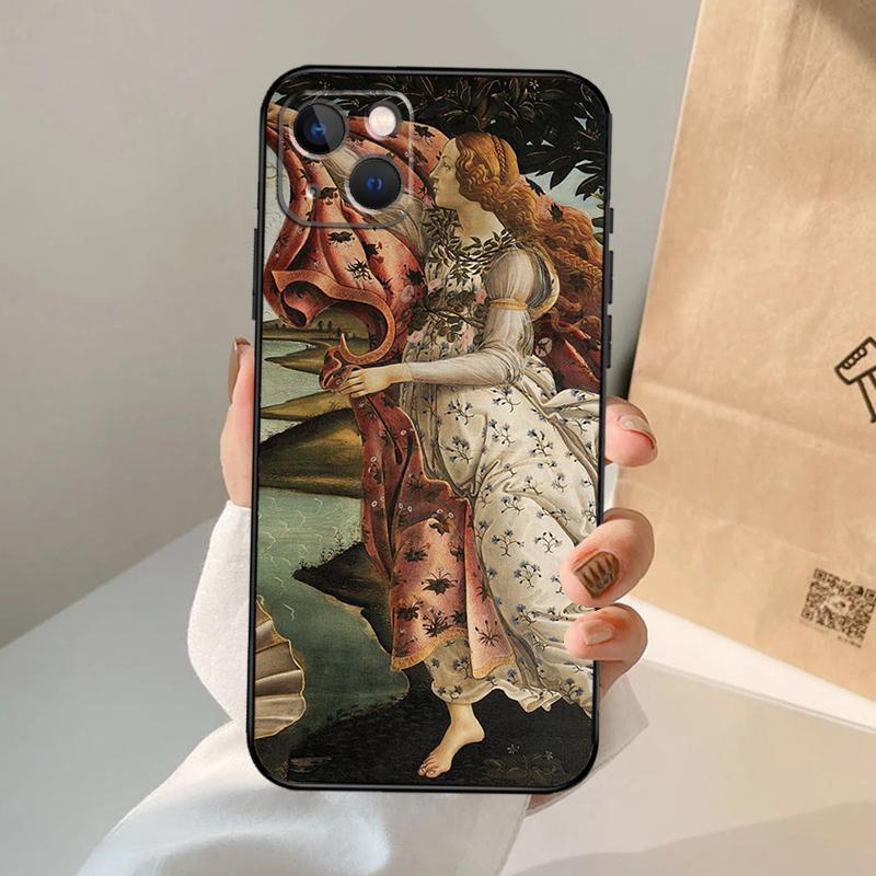Kunstgemälde Die Geburt der Venus Handyhülle Für iPhone 16 15 14 11 12 13 Pro Max Mini Plus X XS Max XR Hülle Coque