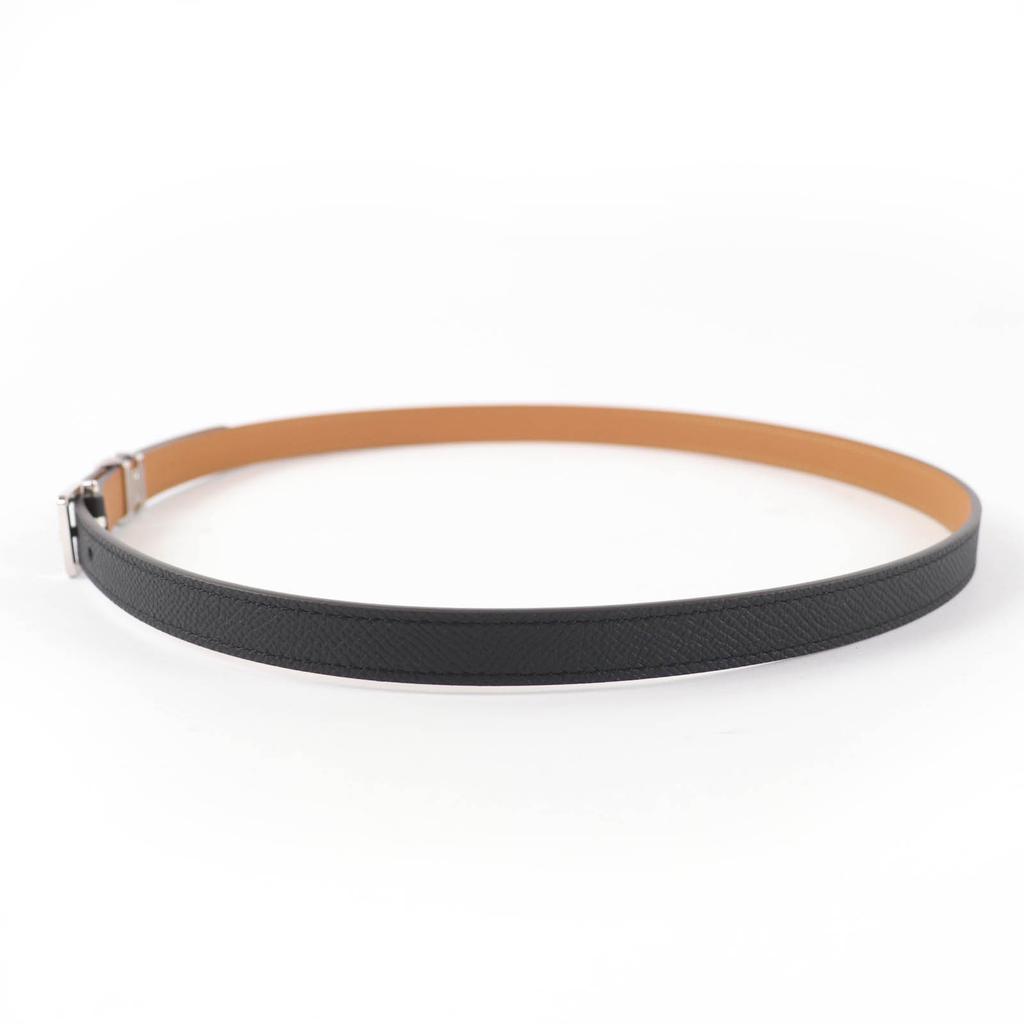 Pristine HERMES Belt Pop H 15 Black Epsom Leather Women Used